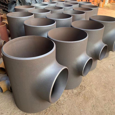 Dn80 Tee Acero inoxidable para tubos de ajuste Din En 10253 Técnicas de pintura amarilla forjada