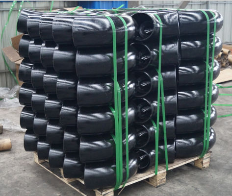 EL NEGRO DE CARBONO INCONSÚTIL DEL CODO DE LA TUBERÍA DE ACERO DE ASTM A234 WPB GALVANIZÓ