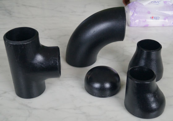 Pulgada del ANSI B16.28 el 1/2 de las colocaciones del acero de carbono ASTM A234 WPB pintura del negro de 48 pulgadas