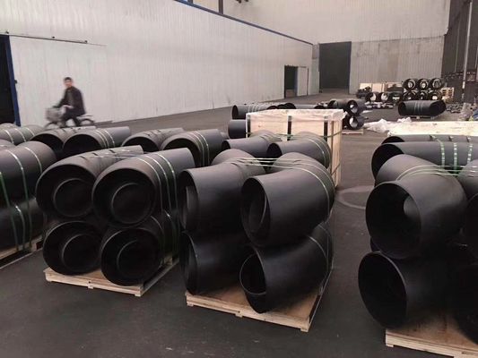 Pintura soldada con autógena extremo de acero del negro del casquillo del reductor de la camiseta del codo de la instalación de tuberías ASME B16.9